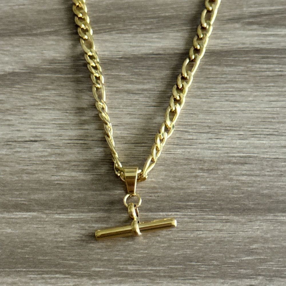 Gold Chain Necklace Q623 - Picture 2 of 5